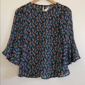 🌿5 for $25. Small Black floral top